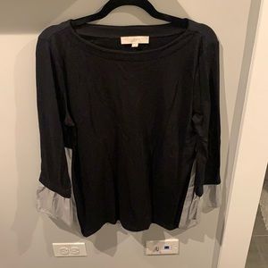 Black long sleeve with detail on the back